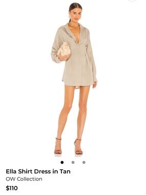 Ella Shirt Dress in Tan